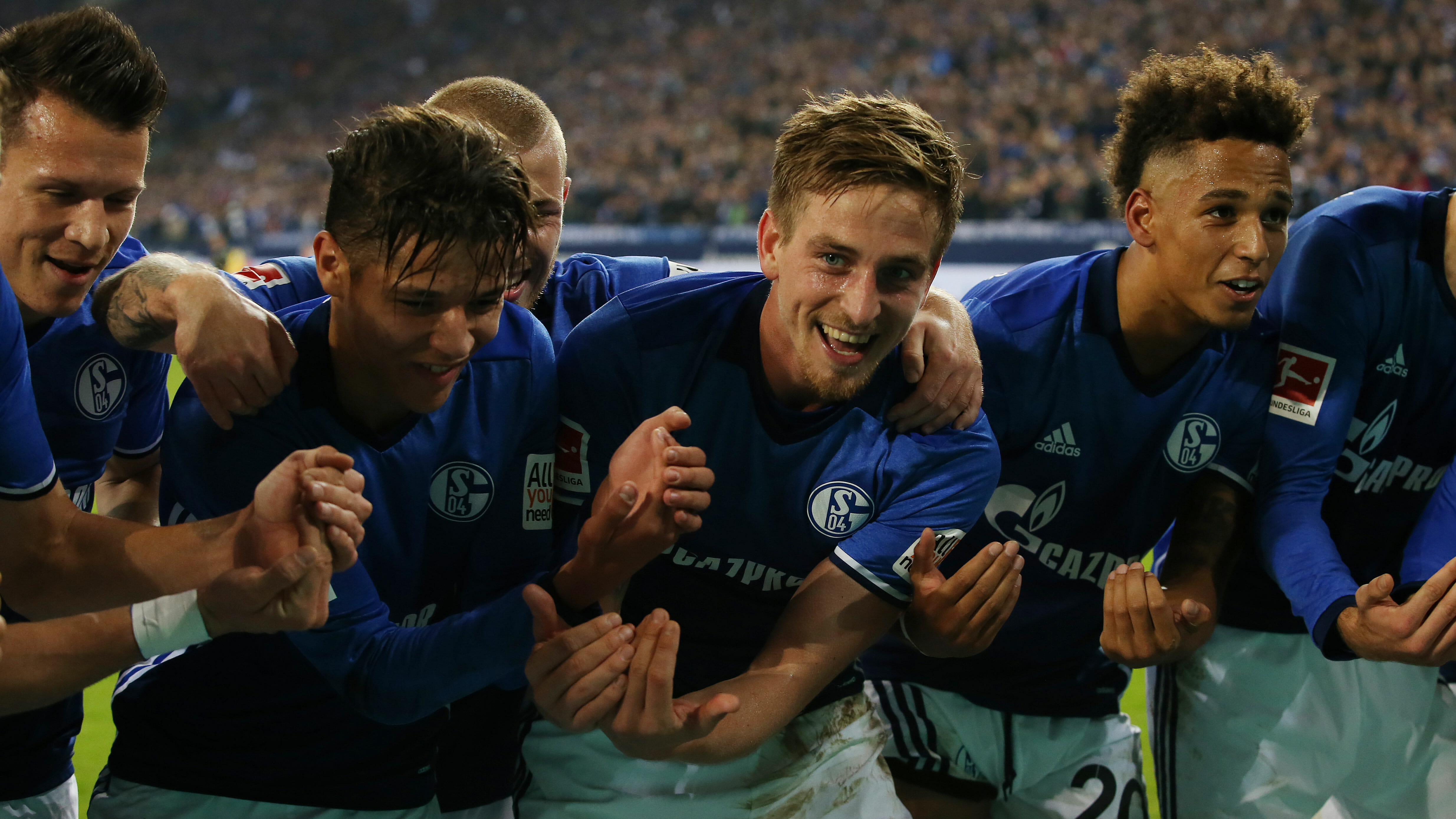 Schalke-Jubel nach dem 2:0 gegen Mainz.