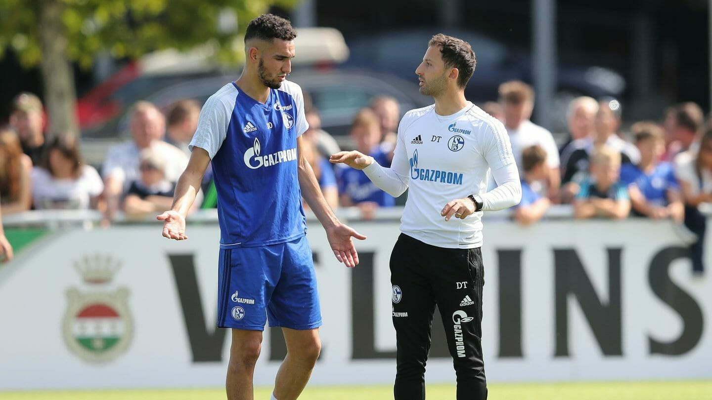 Domenico Tedesco und Nabil Bentaleb