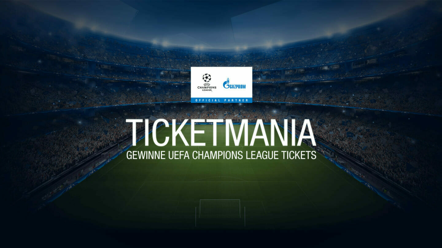 Jetzt Tickets für die UEFA Champions League gewinnen!