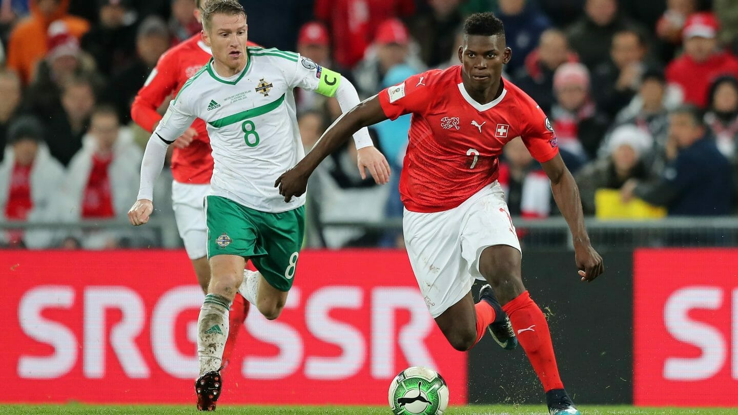 Breel Embolo im Trikot der Schweizer Nationalmannschaft