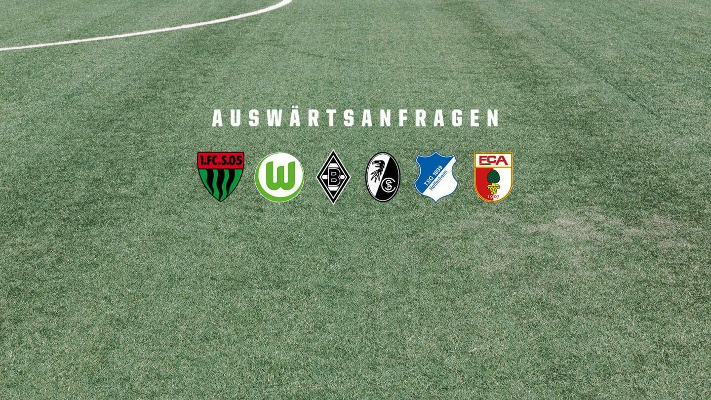 Ticketanfrage für sechs Auswärtsspiele geöffnet