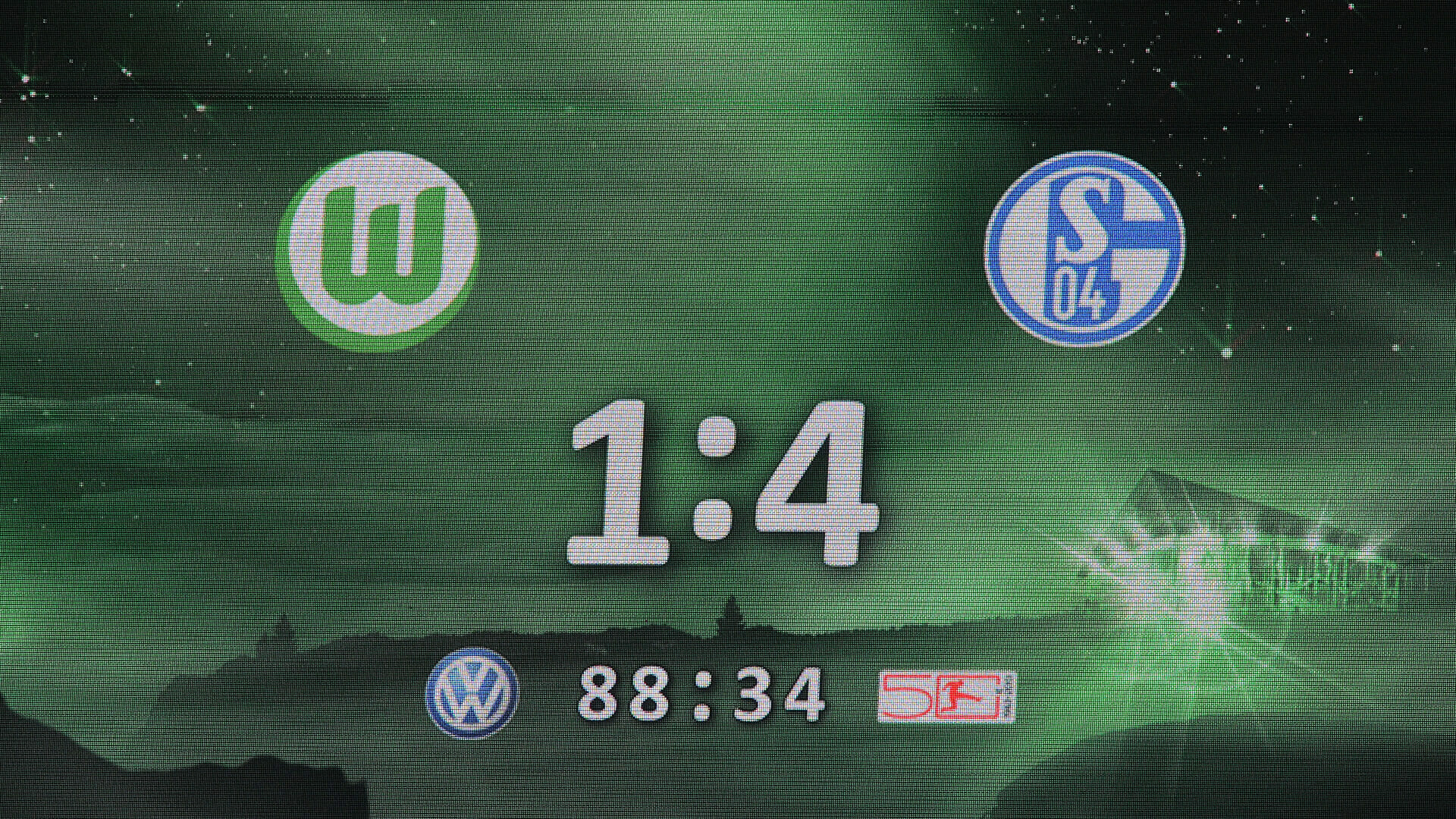 Anzeigetafel Wolfsburg