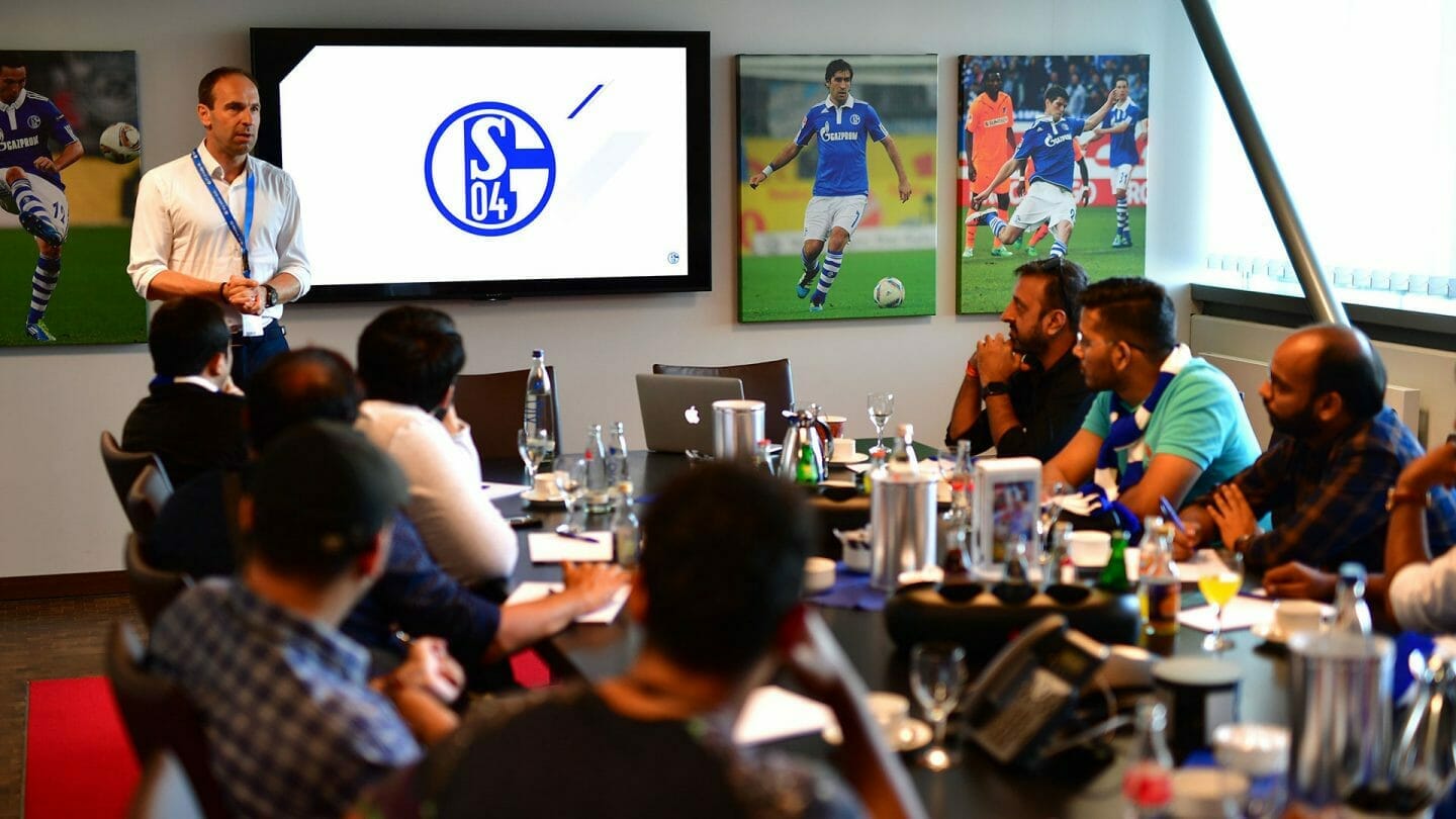 Indian media associates visit Schalkes first home game