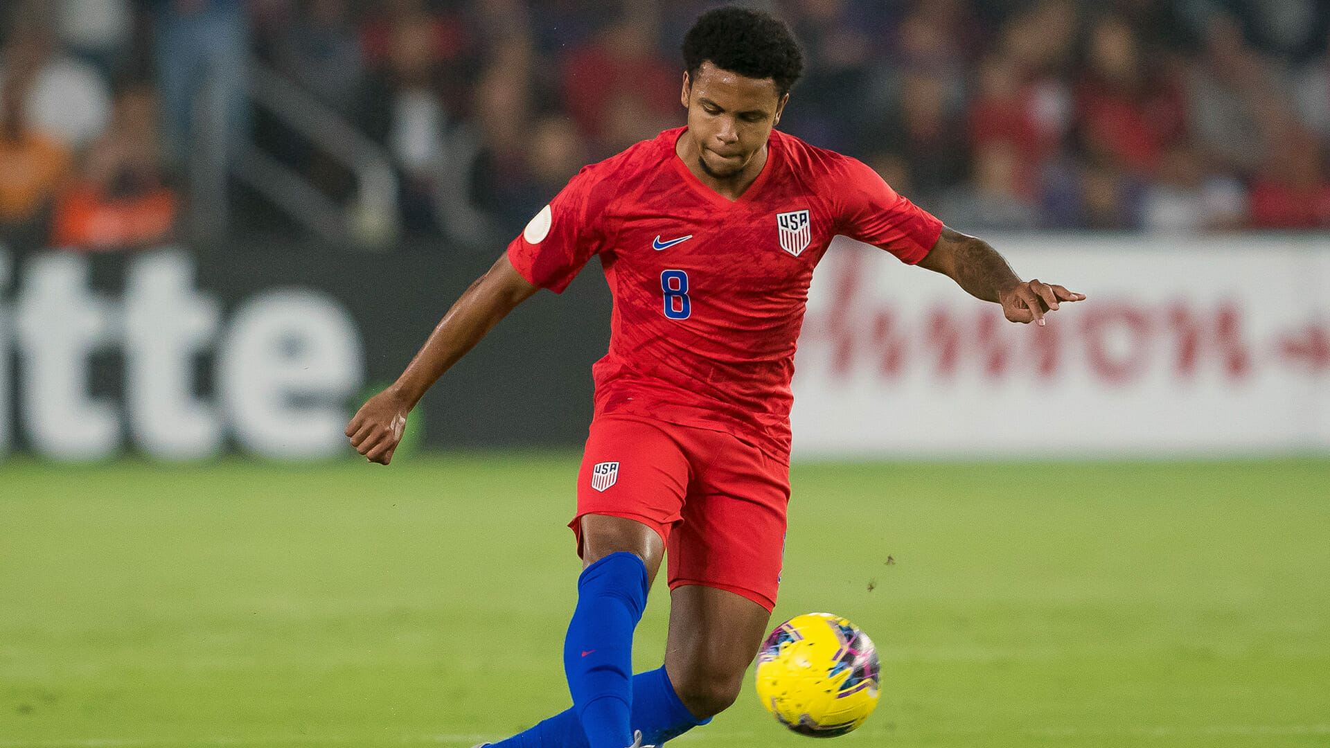 ORLANDO, FL &#8211; NOVEMBER 15: the United States midfielder Weston Mckennie (8) during the CONCACAF Nations League soccer ma