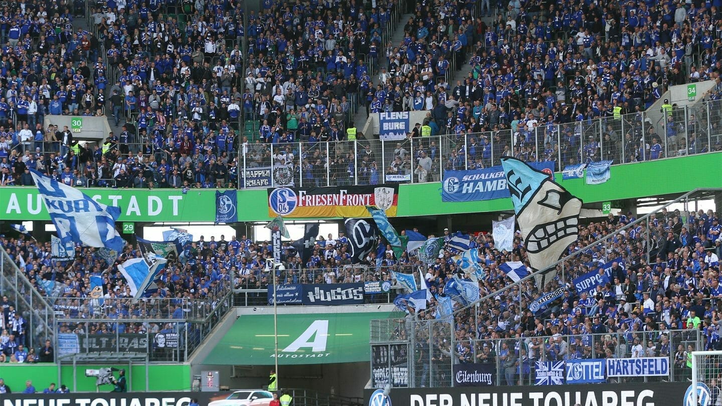 Gästeblock in Wolfsburg