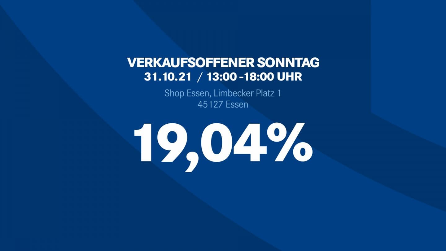 Fanshop im Limbecker Platz: 19,04 Prozent Rabatt am verkaufsoffenen Sonntag