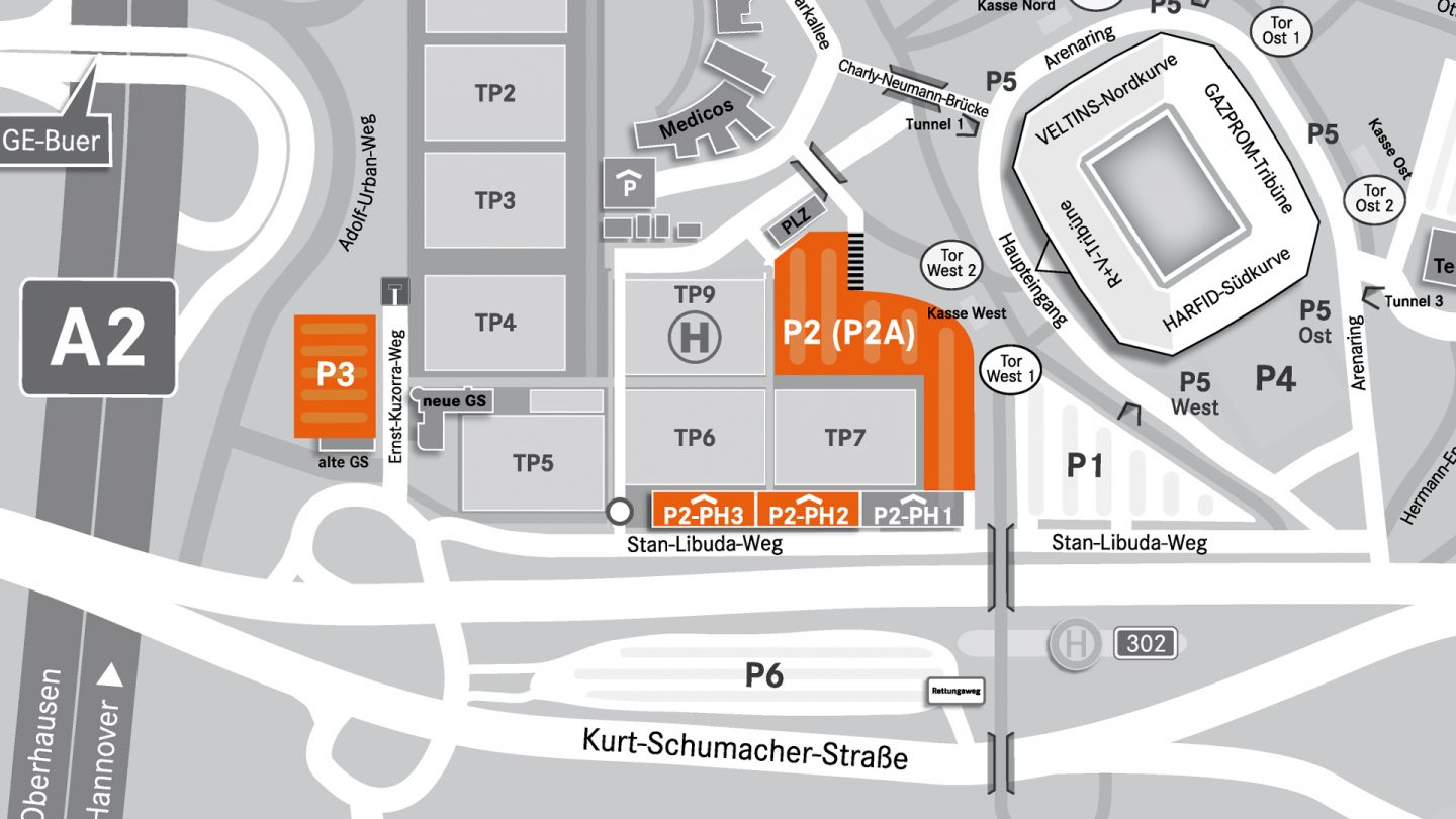 Parkülätze beim Heimspiel gegen Paderborn