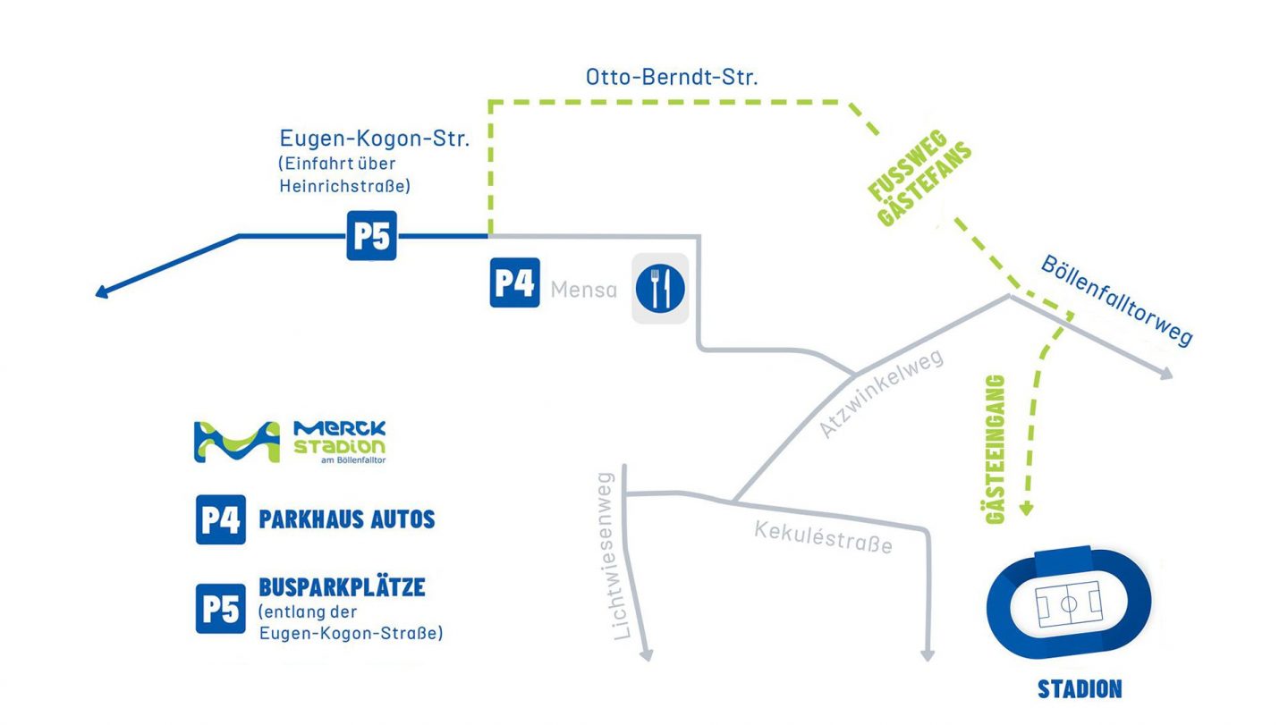 Wegeführung zum Stadion