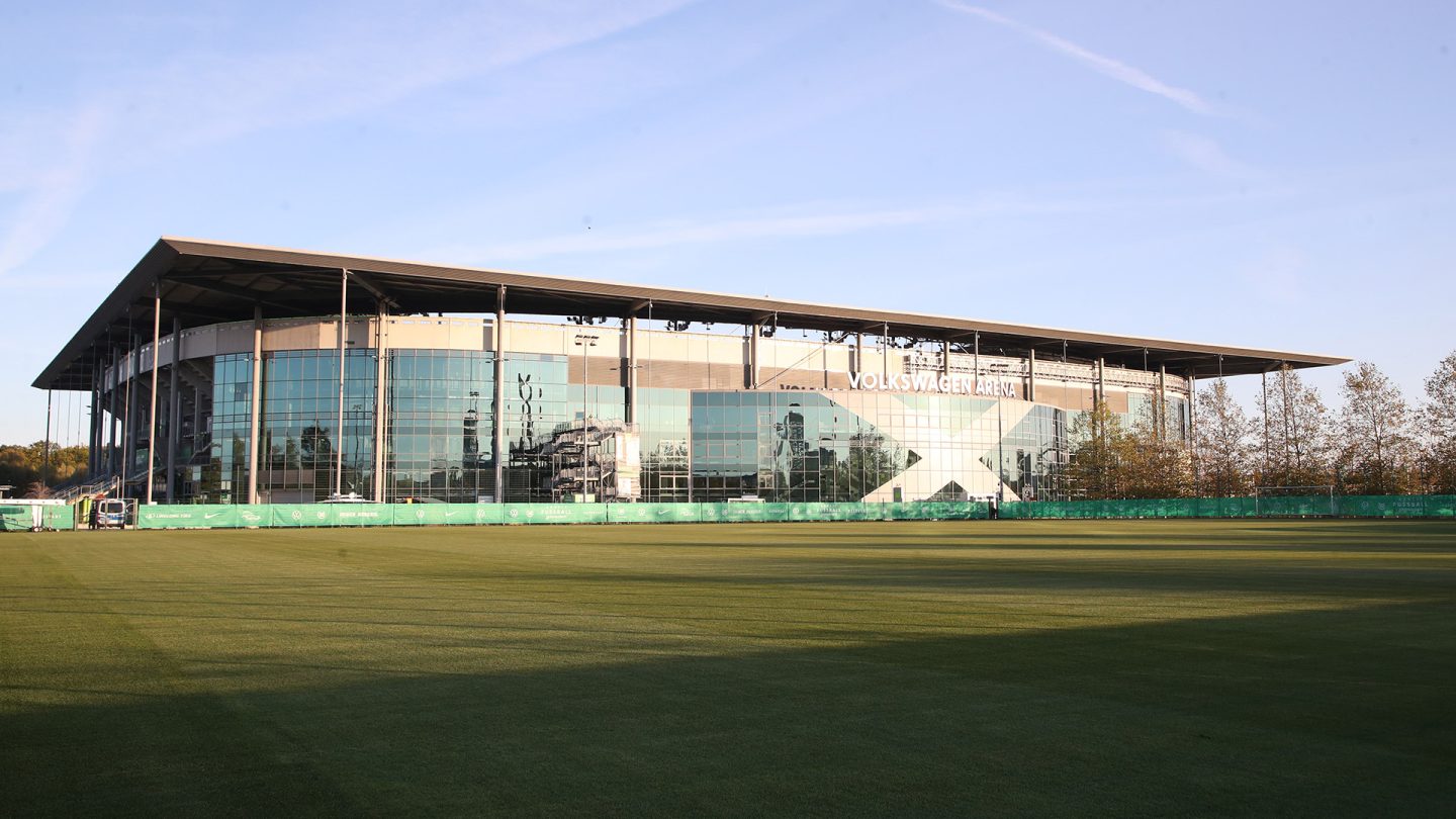 Außenansicht vom Wolfsburger Stadion