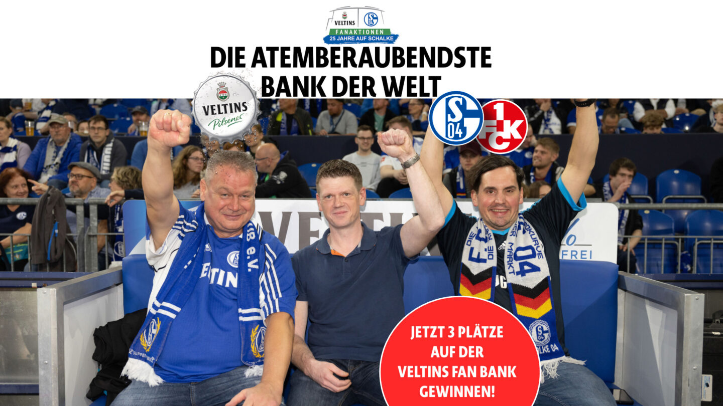Zum Heimspielauftakt auf die VELTINS Fan-Bank!