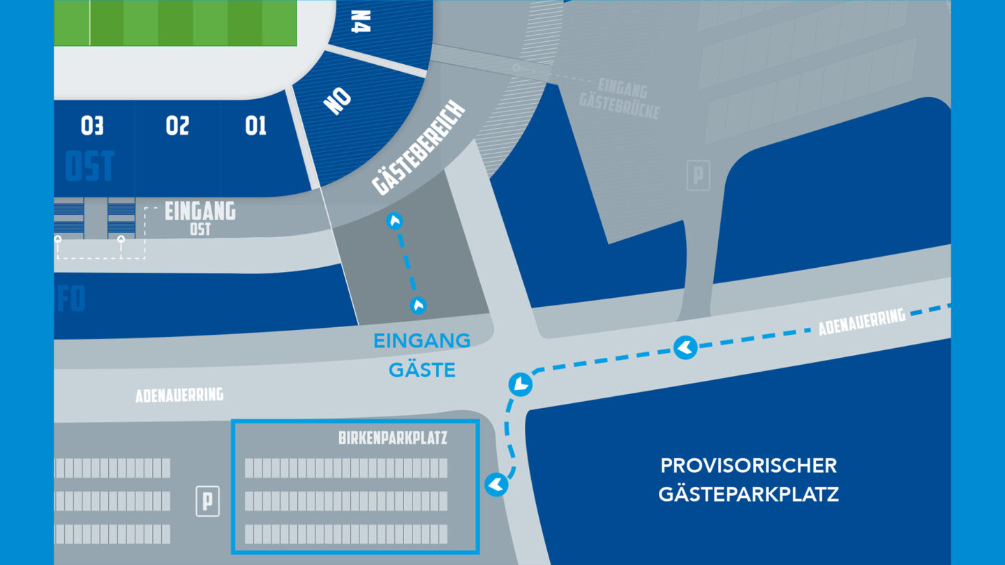 Lageplan des Gästeeingangs
