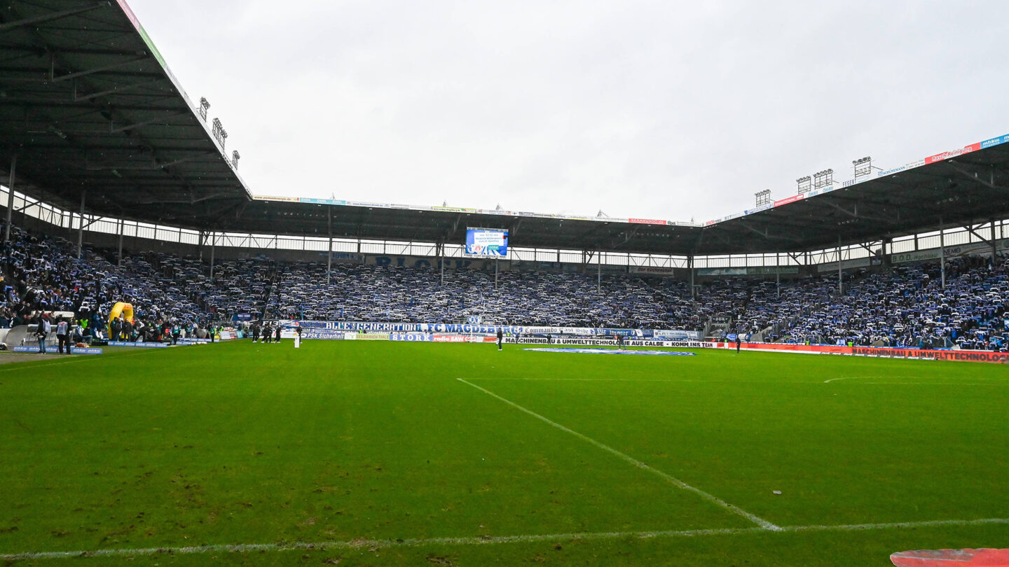 Totale vom Stadion in Magdeburg