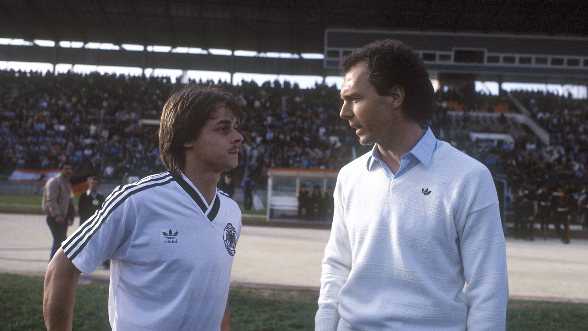 Olaf Thon und Franz Beckenbauer