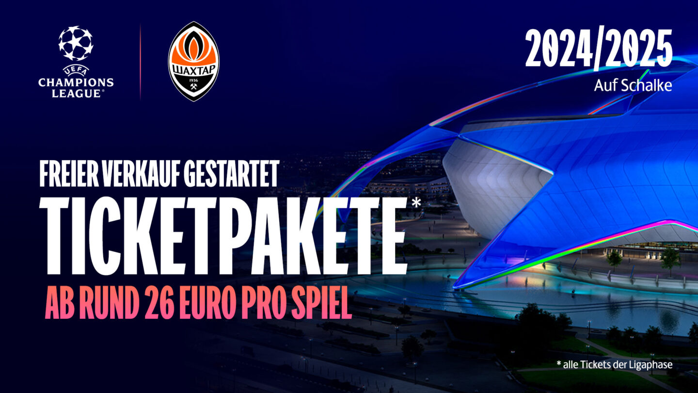 Jetzt für alle Fans: Ticketpakete für Shakhtar ab rund 26 Euro pro Spiel