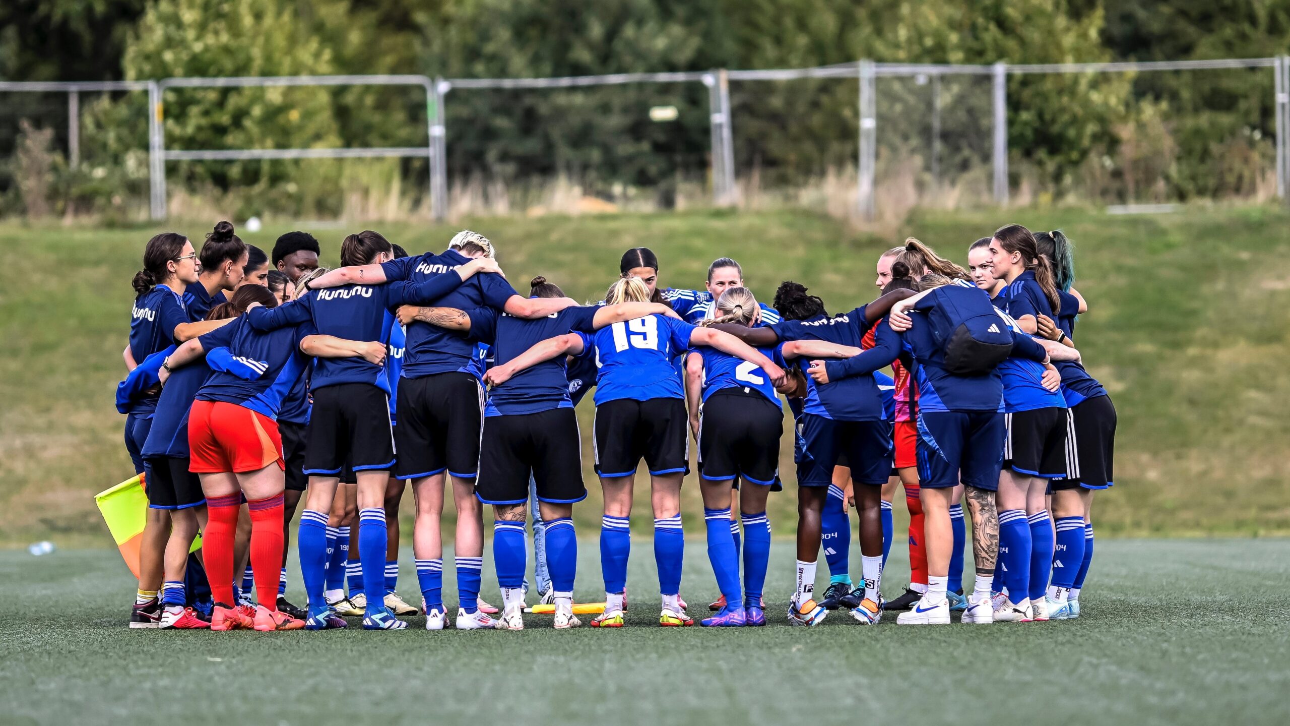 Mannschaftskreis Team I vor dem Meisterschaftsspiel gegen Minden