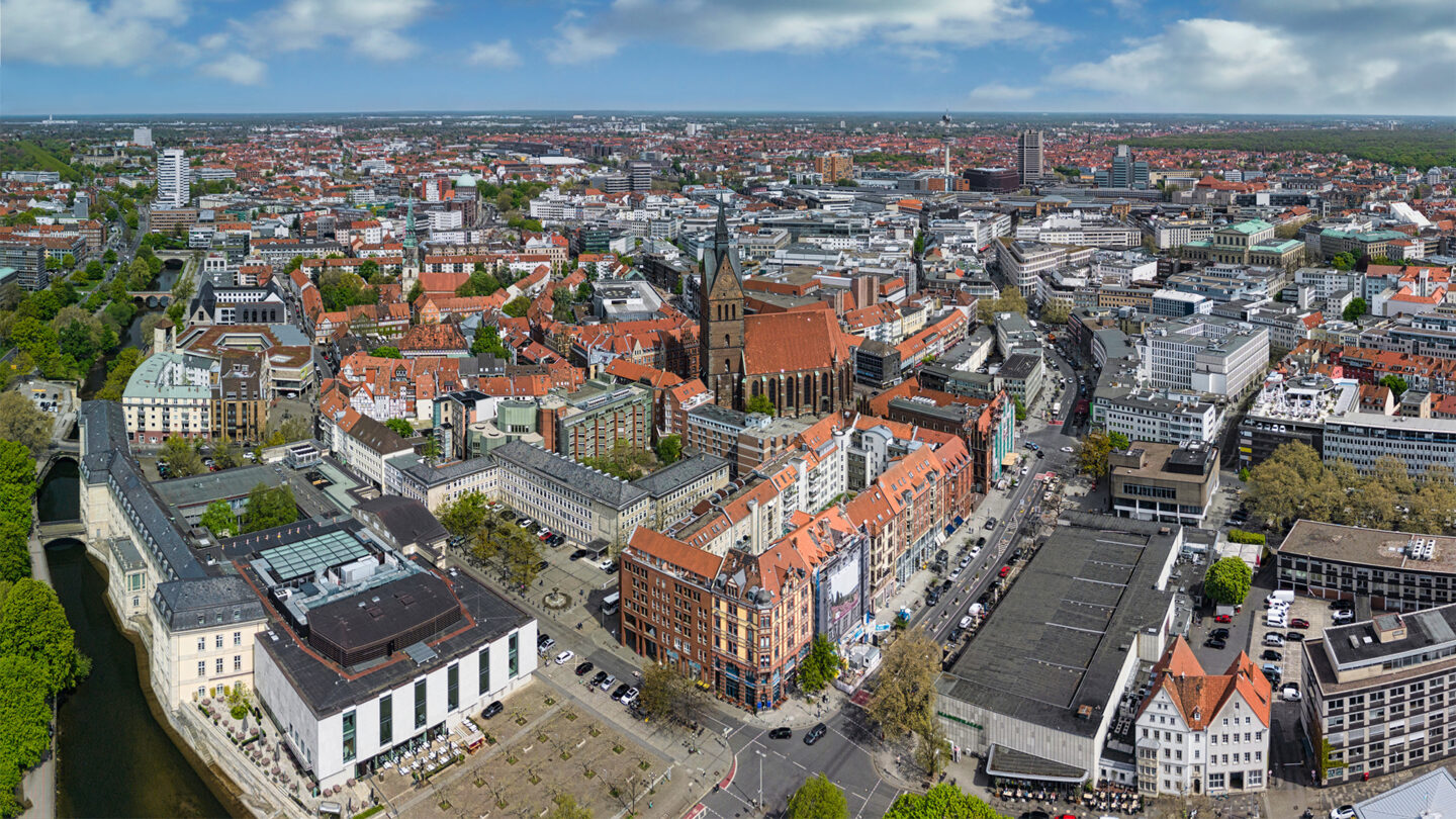 Luftbild der Hannoveraner Altstadt