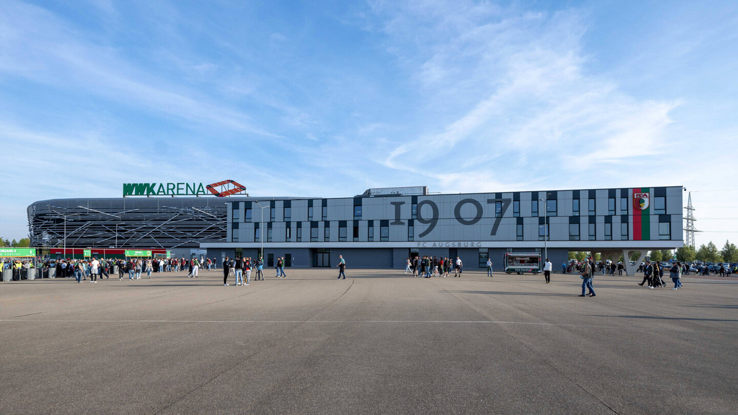 Außenansicht des Augsburger Stadions