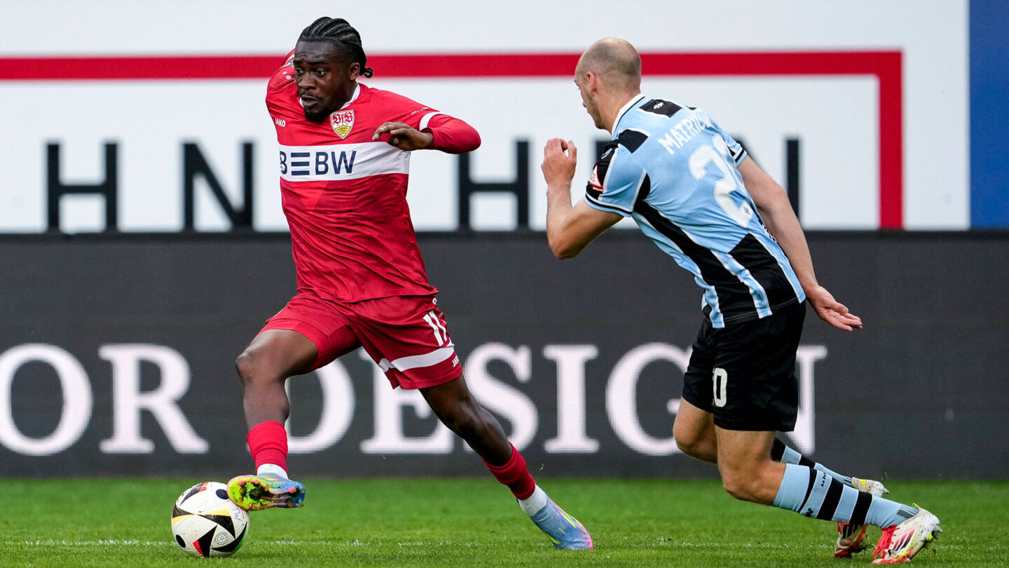 Henning Matriciani im Drittligaspiel gegen die U23 des VfB Stuttgart.