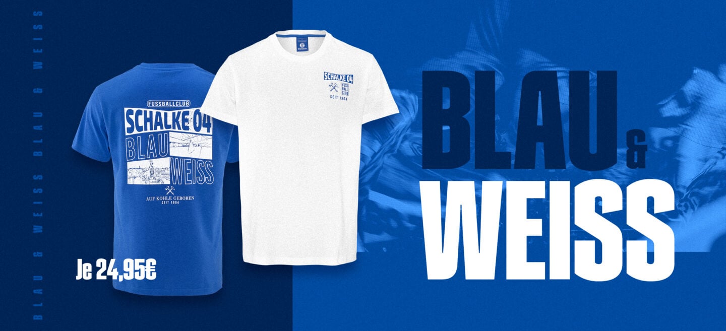Shop-Grafik: Blau und Weiss