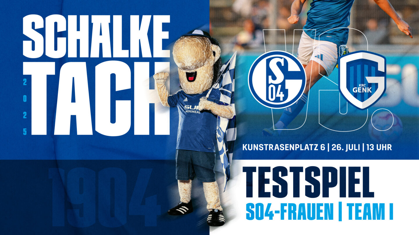 Eine Grafik kündigt das Testspiel der Frauen an.