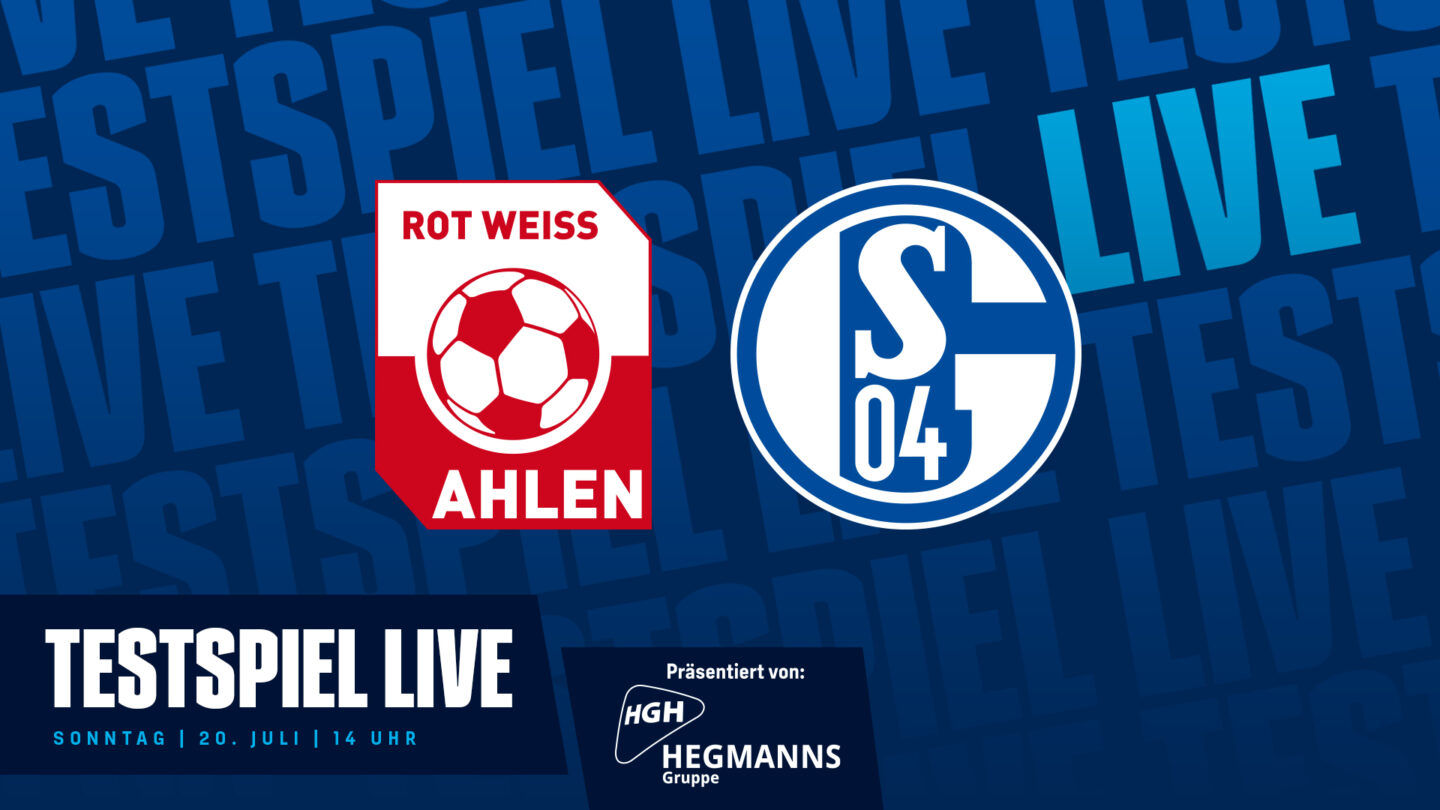 Schmuckgrafik mit den Logos von Rot Weiss Ahlen und Schalke 04