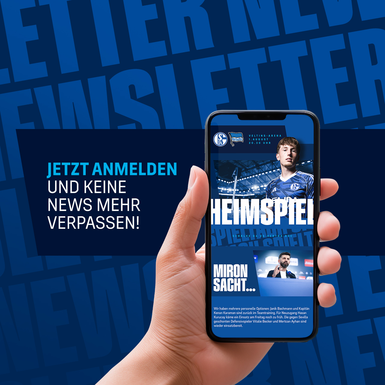 Jetzt zum S04-Newsletter anmelden und keine News mehr verpassen