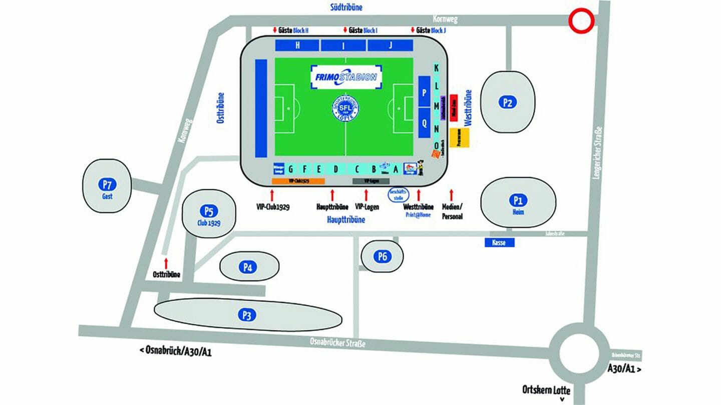 Lageplan Lotte